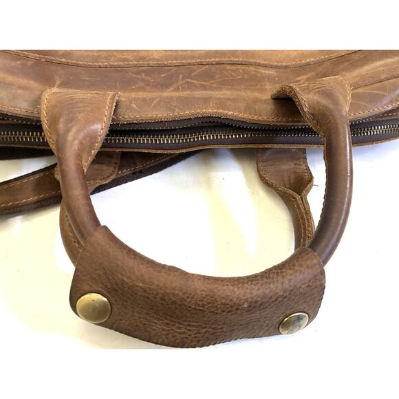 Jack&Chris Brown Leather Laptop Messenger/Briefcase – Men’s Business Travel - Picture 4 of 10